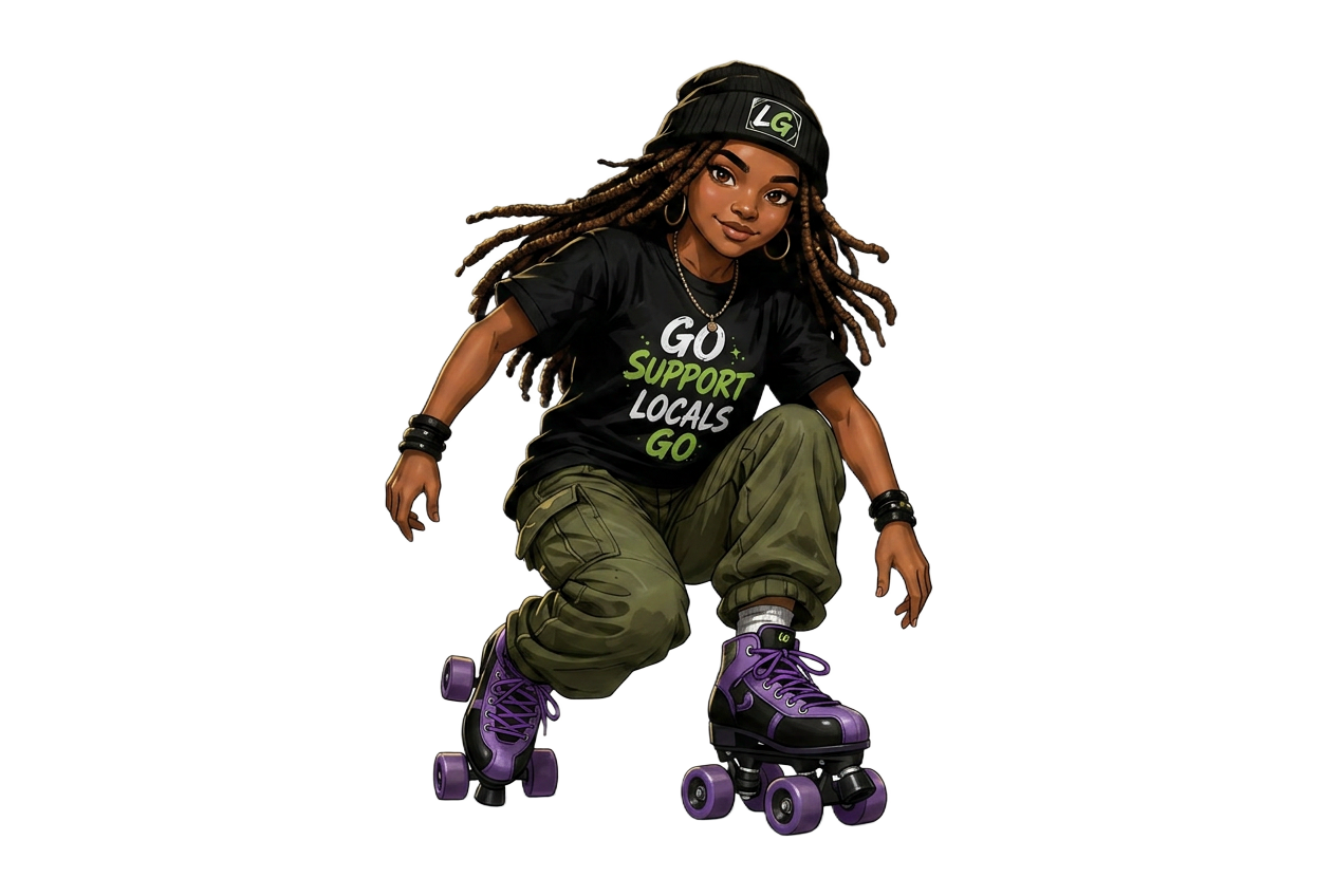 Reesee avatar game piece on the original GO Local board